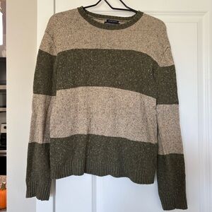 American Eagle Outfitters Olive and Beige Knit Top